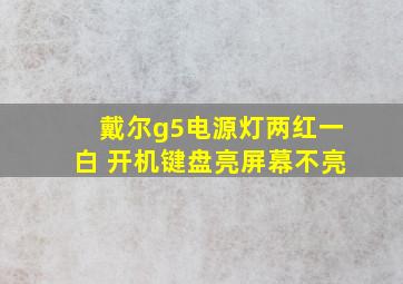 戴尔g5电源灯两红一白 开机键盘亮屏幕不亮